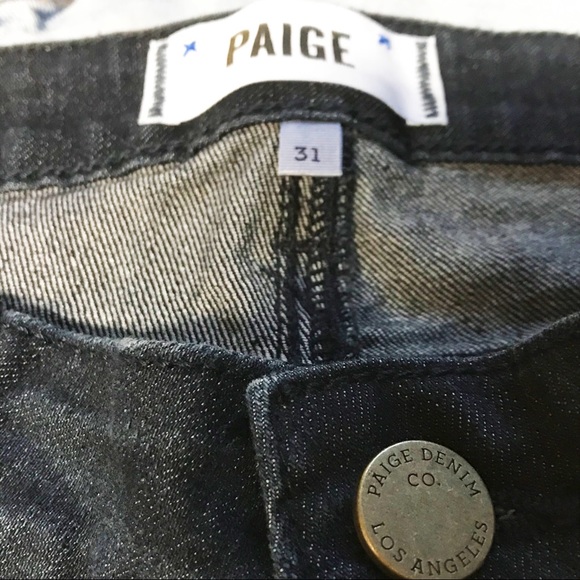 PAIGE Mid Rise Dark Wash Feliz Bootcut Jeans Size 31 - Picture 6 of 8